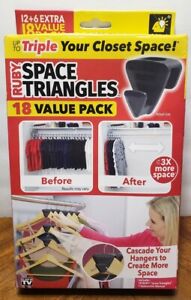 RUBY Space Triangle AS-SEEN-ON-TV 18CT Up to 3XMore Closet Space Organization