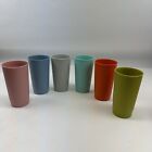 Set of 6 Vintage Tupperware 12 oz Tumblers Cups County Pastels + Harvest 873