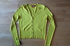 TORY BURCH BUTTON FRONT CARDIGAN SWEATER GREEN  S