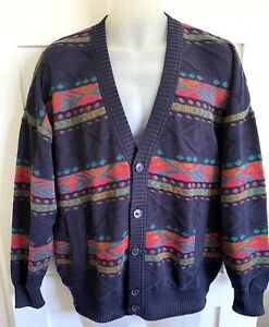 Vintage West Germany Bogner Wool/Linen Textured Sweater Cardigan 36