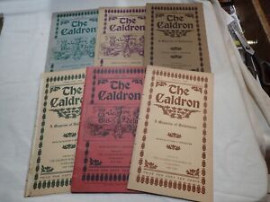 1909 Antique lot of 6 The Caldron Magazine of Disdelusion Caldron Publishing NY