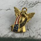 Lapel Pin Angel 9-11-2001 Gold Toned Remember Patriotic