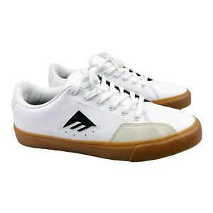 Emerica Temple Shoes Size 12 White/Gum Skateboarding Skate Sneakers