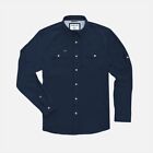 Poncho Button Down Shirt Men's Large Regular Fit In Navy MSRP $90