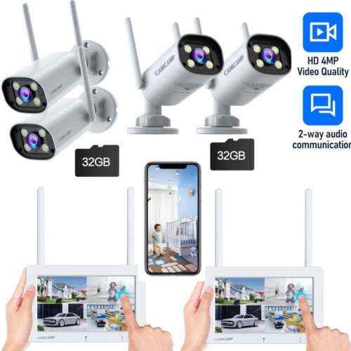 2K Security Camera System Surveillance Camera with 7