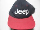 Vintage JEEP Adjustable Snapback Cap Hat Wool blend Two Tone Maroon/Navy