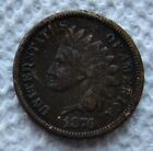 1876 Indian Head Cent Rare Key Date VF Detail Full Liberty Damaged Corroded