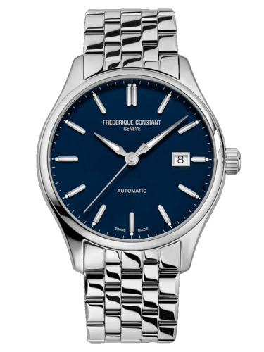 Frederique Constant Classics Index Men's Automatic Blue Dial Silver Watch 40mm