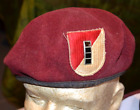 Vietnam era, US made beret with 17th Cavalry flash and warrant officer rank