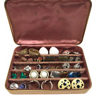 Vintage Genuine Texol Farrington Jewelry Box With Earrings Lot Retro MCM