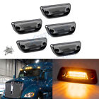 5x Smoked Amber LED Roof Clearance Marker Lamps For Kenworth T680 Peterbilt 579