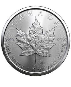 2023 $5 Silver Canadian Maple Leaf 1 oz BU