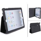 For Ipad 2/3/4 - LEATHER STANDBY SLIM PORTFOLIO CASE HOLDER STAND COVER SLEEVE