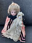 5.5” Simon And HALBIG  S & H Mignonette Antique Doll With Baby