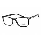 Prada Men's Eyeglasses Black Plastic Rectangular Shape Frame 0PR 14WV 1AB1O1