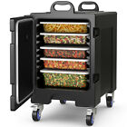 Insulated Food Pan Carrier Quart 5 Full-Size Pan 81 Capacity with Wheels