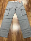 MENS 34 x 32 🦈 NEW Levi's Ace Cargos Relaxed Fit Twill Cotton Pants Shark Grey