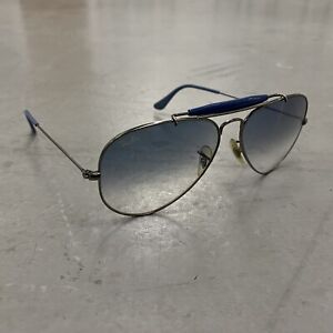 Ray Ban Outdoorsman II Aviator RB3407 Gradient Blue 58mm Made In Italy
