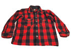 Vintage Woolrich Wool Shirt Jacket Size 17 Red Buffalo Plaid 40s 50s Made USA