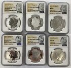 2023 (MS/PF/RP70) NGC Complete 6-pc Coin Set $1 Morgan and Peace Silver Dollar