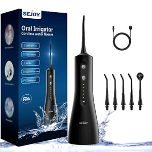 Sejoy  electric water flosser for teeth waterpik cordless dental irrigator