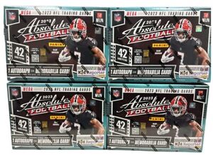 LOT of (4) 2023 Panini Absolute Football Hobby Mega Boxes Sealed Stroud RC Year