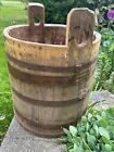 Antique Vintage Primitive Wooden Bucket/Planter