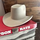 John B. Stetson 4X Beaver 6 7/8 Cowboy Hat Original Box 90s Vintage