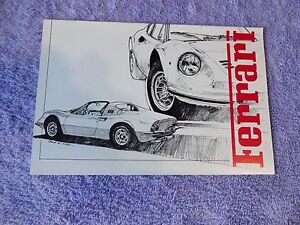 1971 Ferrari brochure dino 246GT 365GTB GTB4S GTC4 365GT4 BB boxer NOS