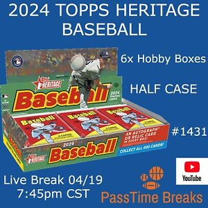 MINNESOTA TWINS - 2024 TOPPS HERITAGE BASEBALL - 6x Hobby Box - LIVE BREAK 1431