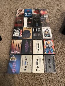 mixed lot of rock cassette tapes lot of 22 70’s 80’s classic rock