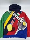Rare! Mens Polo Ralph Lauren Tennis Flag Graphic Theme Hoodie Pullover Size XL