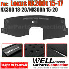 Wellvisors Dash Mat Dashboard Cover For Lexus 15-21 NX200T NX300 NX300h Black