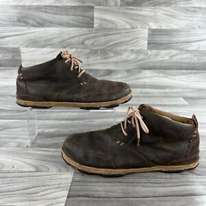 OluKai Chukka Boots Mens 11.5 Brown Kamuela Casual Ankle Leather Lace Up