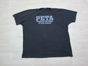 Vintage Anti-PETA T Shirt (2XL) Adult Humor Funny Joke Hunting Guns Meat Eater
