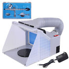 Airbrush Spray Booth Kit with Dual Action Airbrush LED Light 0.3mm Hose Painting
