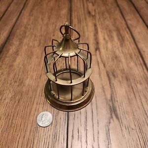 Brass Copper Bird Cage Ornament Vintage Antique Collectible Crafting