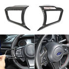 Real Carbon Fiber Steering Wheel Button Frame Cover For Subaru WRX 2022-23 (For: 2022 Subaru WRX)