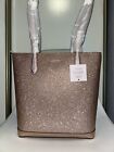 NEW with tags Kate Spade New York Glitter Tinsel Tote in Rose Gold