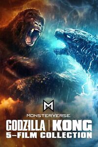 Godzilla / Kong Monsterverse 5-Film Collection DVD  NEW