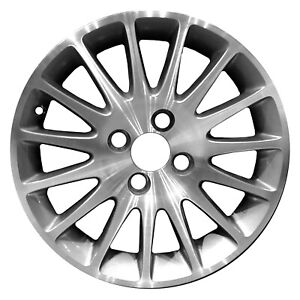 63874 Used 15X6 Alloy Wheel Rim Medium Charcoal Textured and Machined