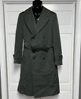 VTG US Army 38S AG-44 Green Belted Wool Trench Coat NO Liner Vietnam Era