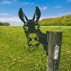 Humorous Metal Donkey Yard Art - Outdoor Garden Fence Decoration