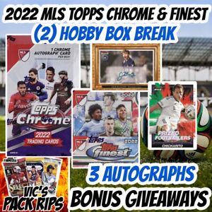 New ListingNEW ENGLAND REVOLUTION ~Team Break~ 2022 Topps MLS Chrome & Finest Hobby Boxes