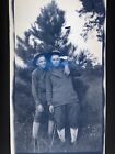 Vintage Photo Negative of WWI Soldiers Goofing Around with Gun To Head 5x2.75