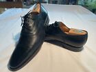 Men's Black Mercanti Fiorentini Cap Toe Oxford Shoe Sz 11m PERFECT Italian Made