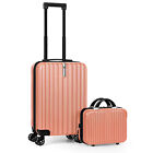 2-Piece Set Suitcase Hardside 20 Inch Carry On Luggage with 14 Inch Makeup Case
