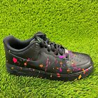 Nike Air Force 1 Mens Size 10 Black Athletic Casual Shoes Sneakers 315122-001