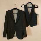 Givenchy Gentleman Academy Award Clothes Jacket + Vest 40R Black Pin Stripes