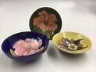 Set Of 6 Signed William Moorcroft Pottery Footed Flower Pin Dish Bowls